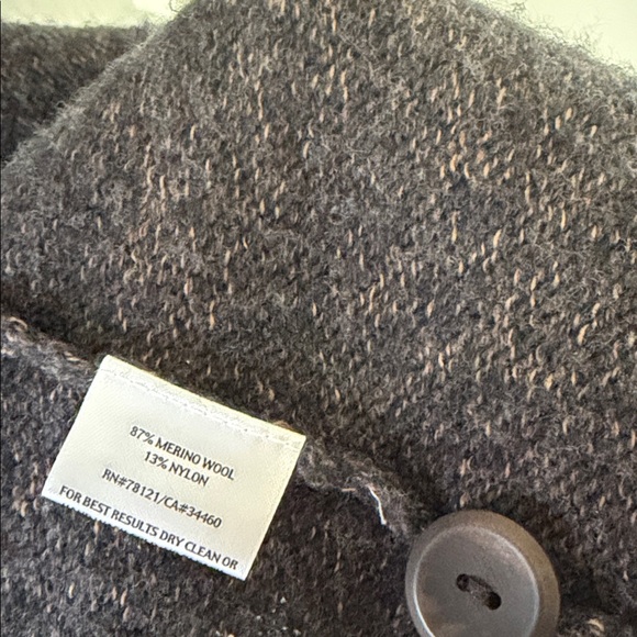 Eileen Fisher merino wool short sleeve cardigan duster sweater M - Picture 6 of 7